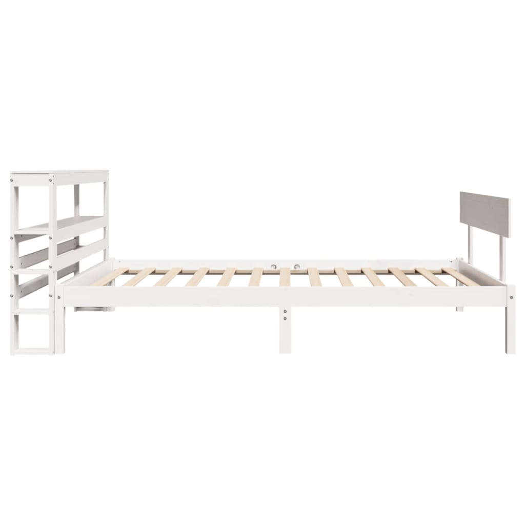 vidaXL Bed Frame without Mattress White 90x190 cm Single Solid Wood Pine