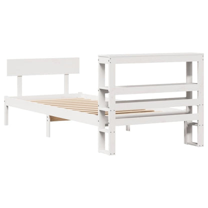 vidaXL Bed Frame without Mattress White 90x200 cm Solid Wood Pine