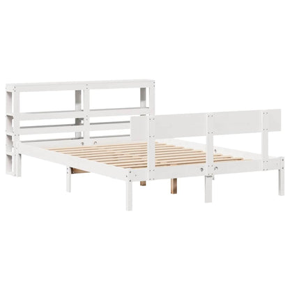 vidaXL Bed Frame without Mattress White 120x200 cm Solid Wood Pine