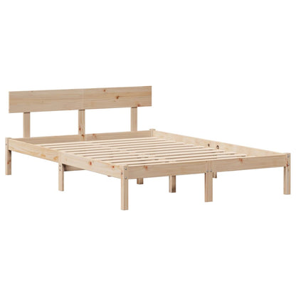 vidaXL Bed Frame without Mattress 140x200 cm Solid Wood Pine