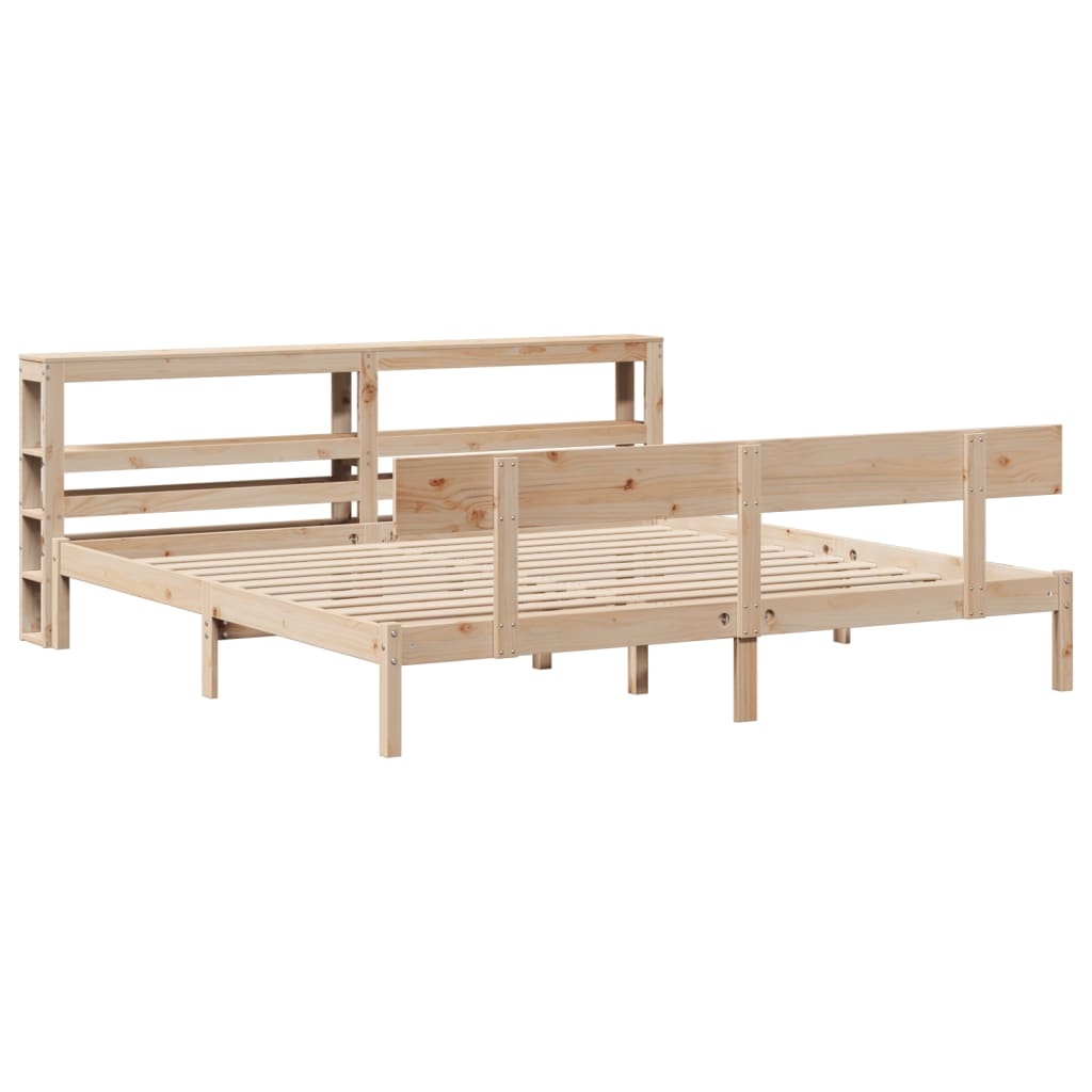 vidaXL Bed Frame without Mattress 180x200 cm Super King Solid Wood Pine