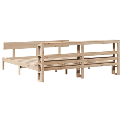 vidaXL Bed Frame without Mattress 180x200 cm Super King Solid Wood Pine