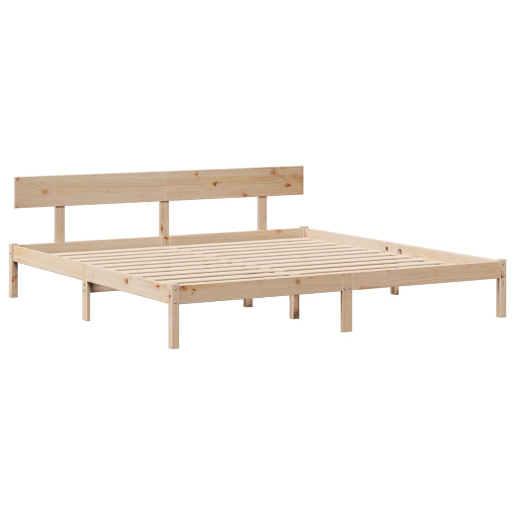 vidaXL Bed Frame without Mattress 180x200 cm Super King Solid Wood Pine