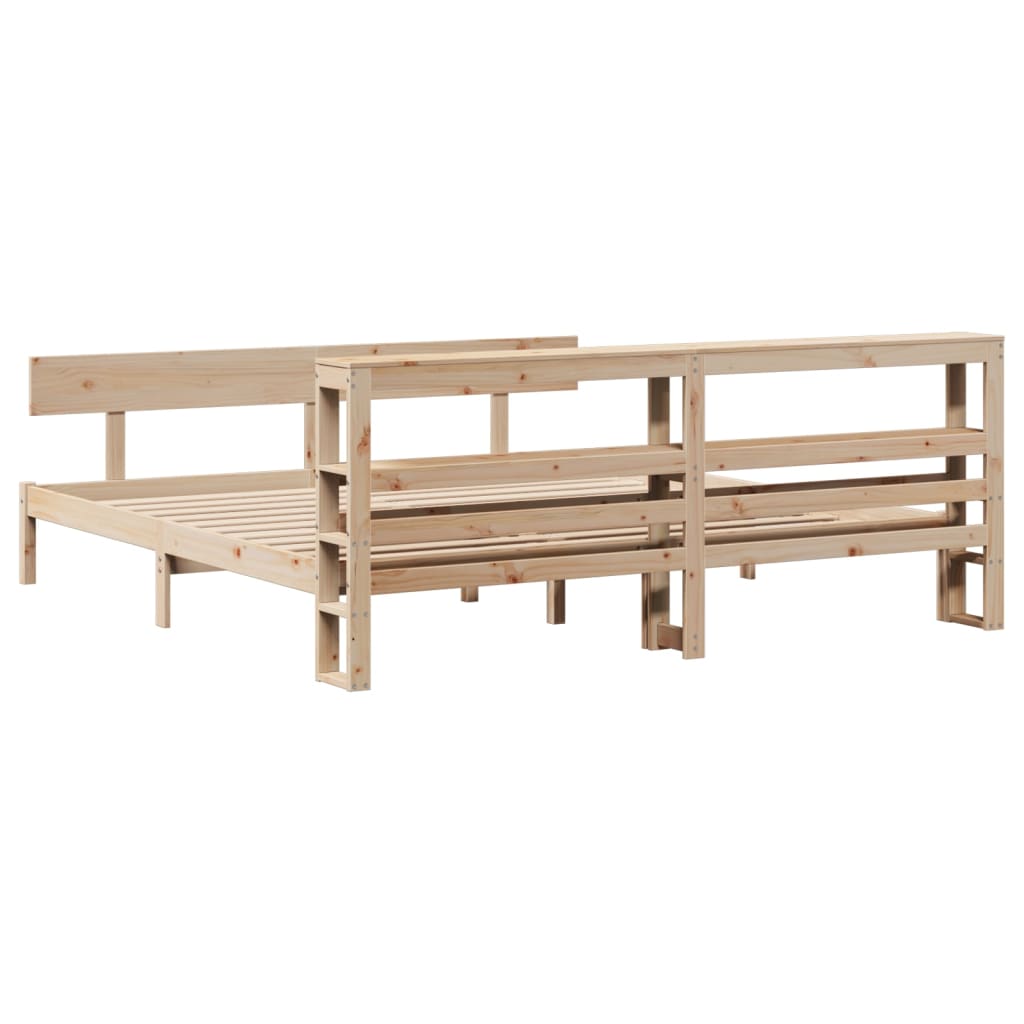 vidaXL Bed Frame without Mattress 200x200 cm Solid Wood Pine