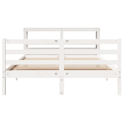 vidaXL Bed Frame without Mattress White 120x200 cm Solid Wood Pine