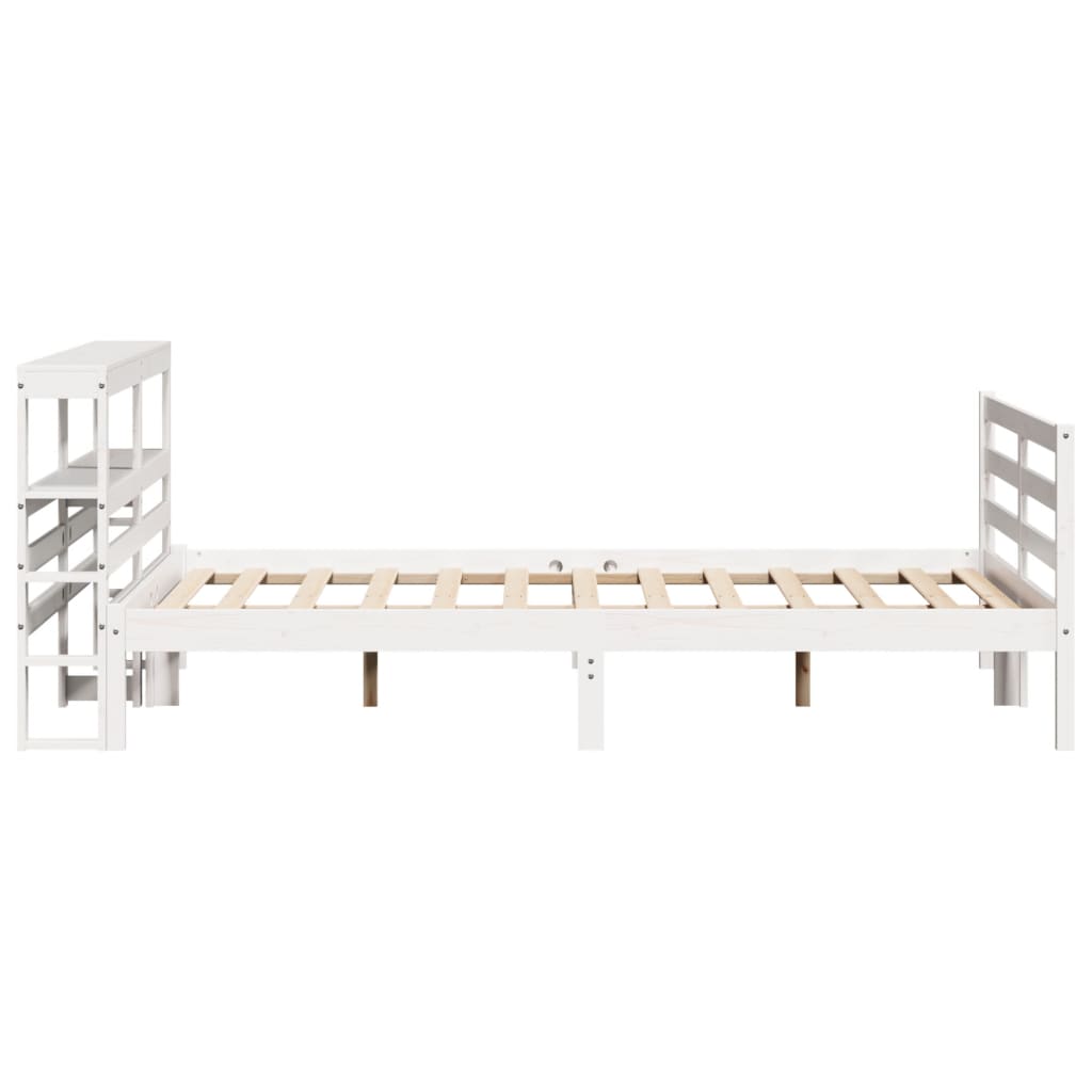 vidaXL Bed Frame without Mattress White 120x200 cm Solid Wood Pine
