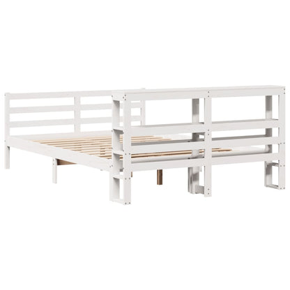 vidaXL Bed Frame without Mattress White 120x200 cm Solid Wood Pine