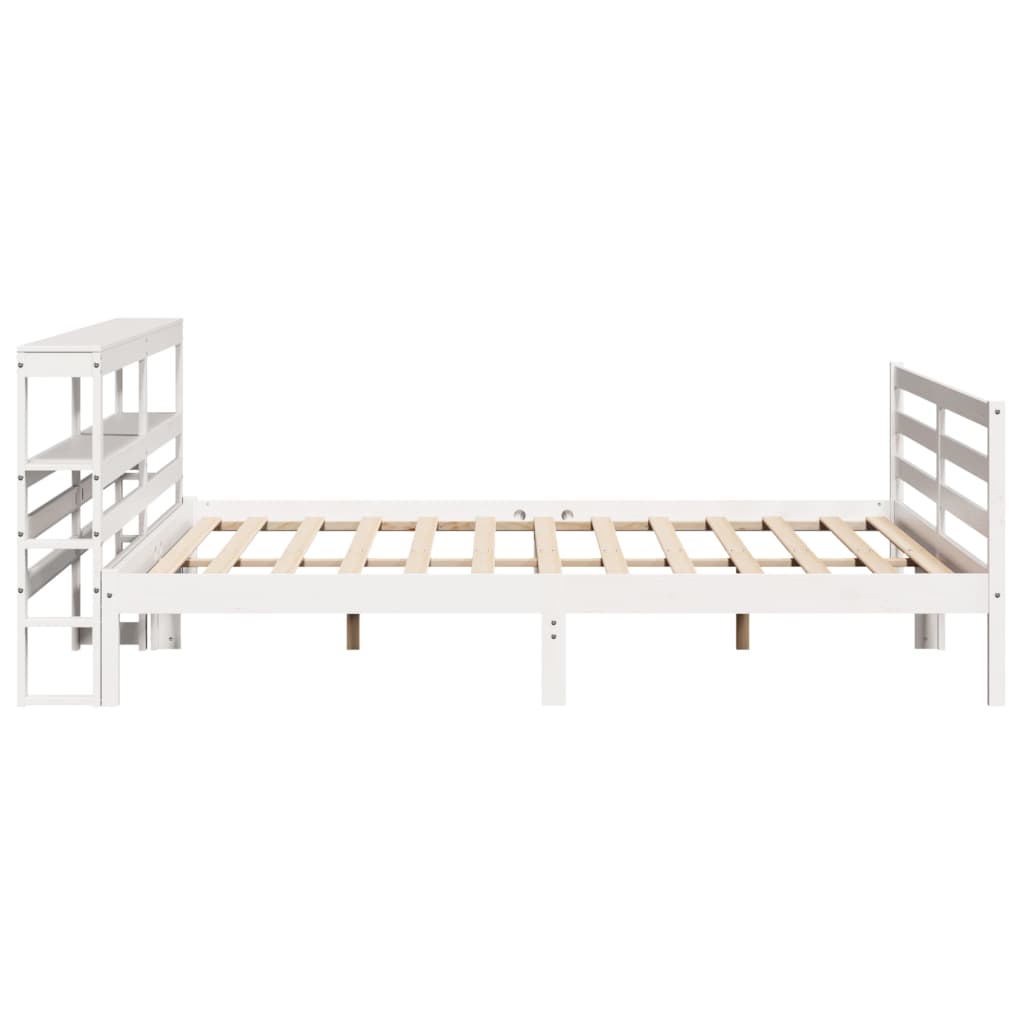 vidaXL Bed Frame without Mattress White 200x200 cm Solid Wood Pine