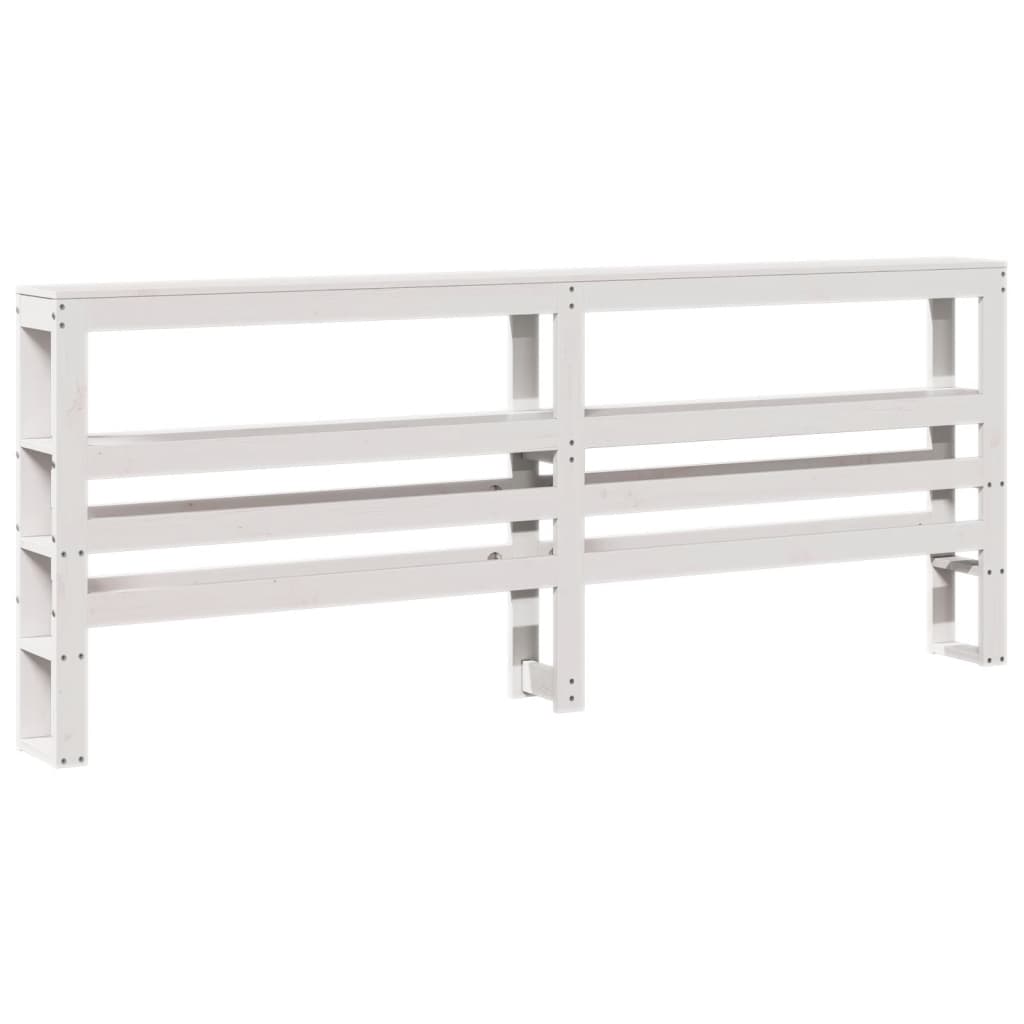 vidaXL Bed Frame without Mattress White 200x200 cm Solid Wood Pine
