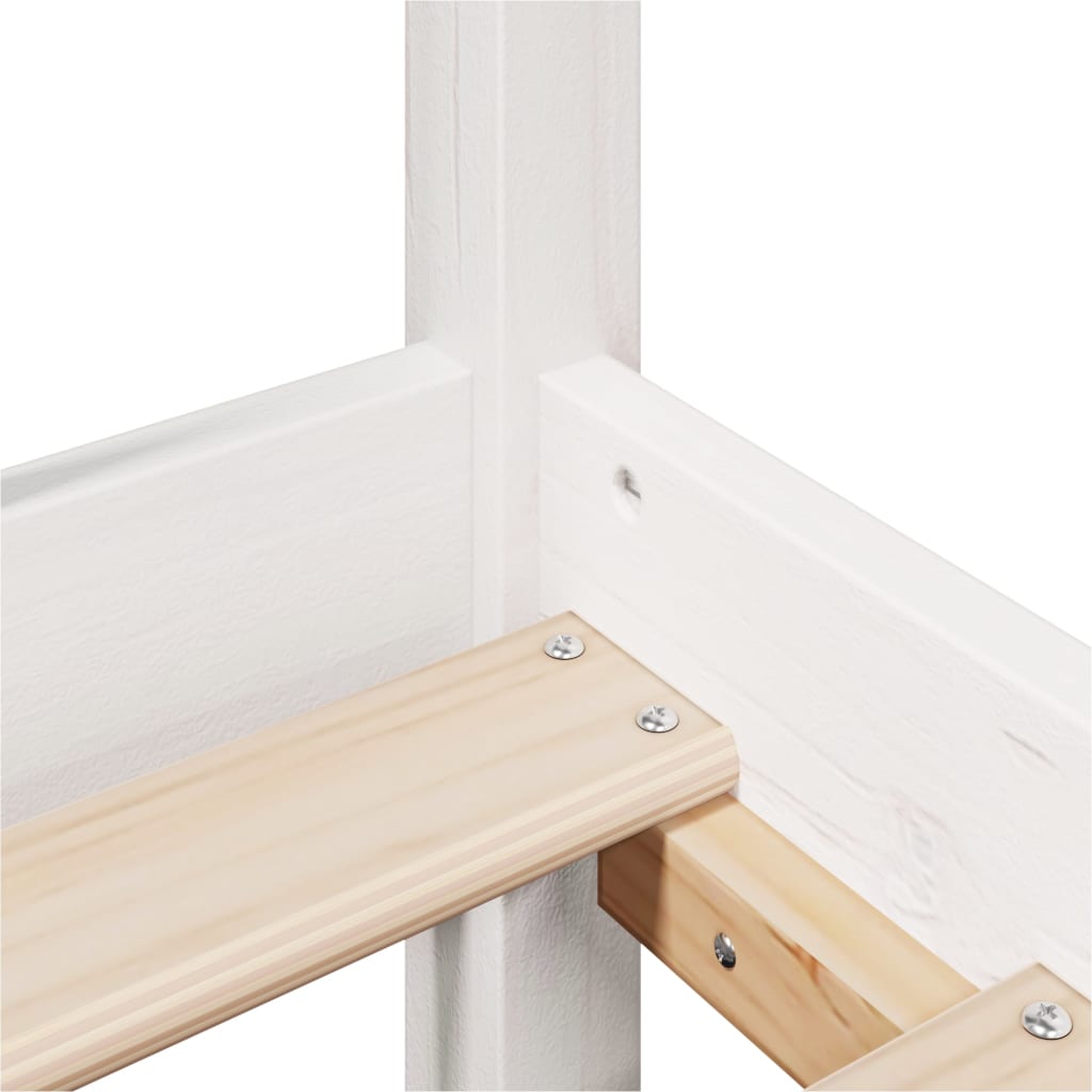 vidaXL Bed Frame without Mattress White 200x200 cm Solid Wood Pine