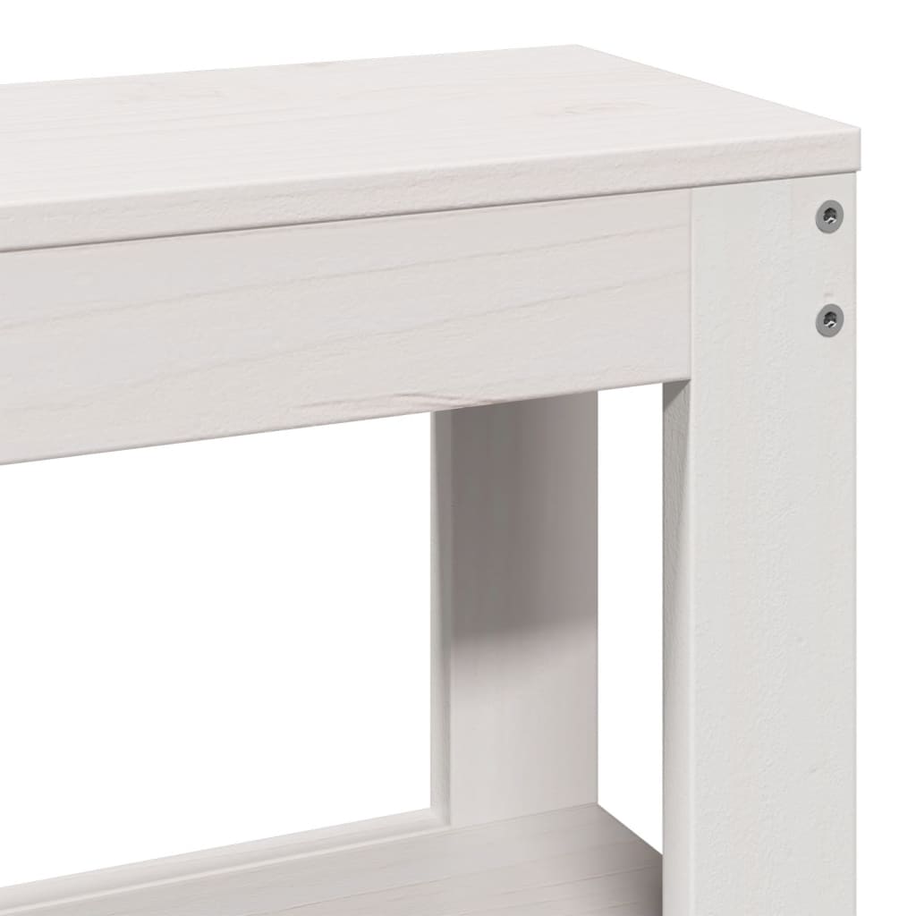 vidaXL Bed Frame without Mattress White 200x200 cm Solid Wood Pine