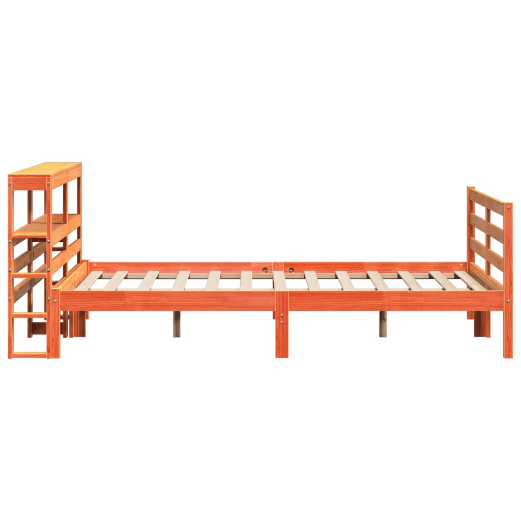 vidaXL Bed Frame without Mattress Wax Brown 120x190 cm Small Double Solid Wood Pine