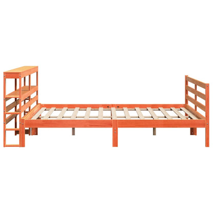 vidaXL Bed Frame without Mattress Wax Brown 200x200 cm Solid Wood Pine