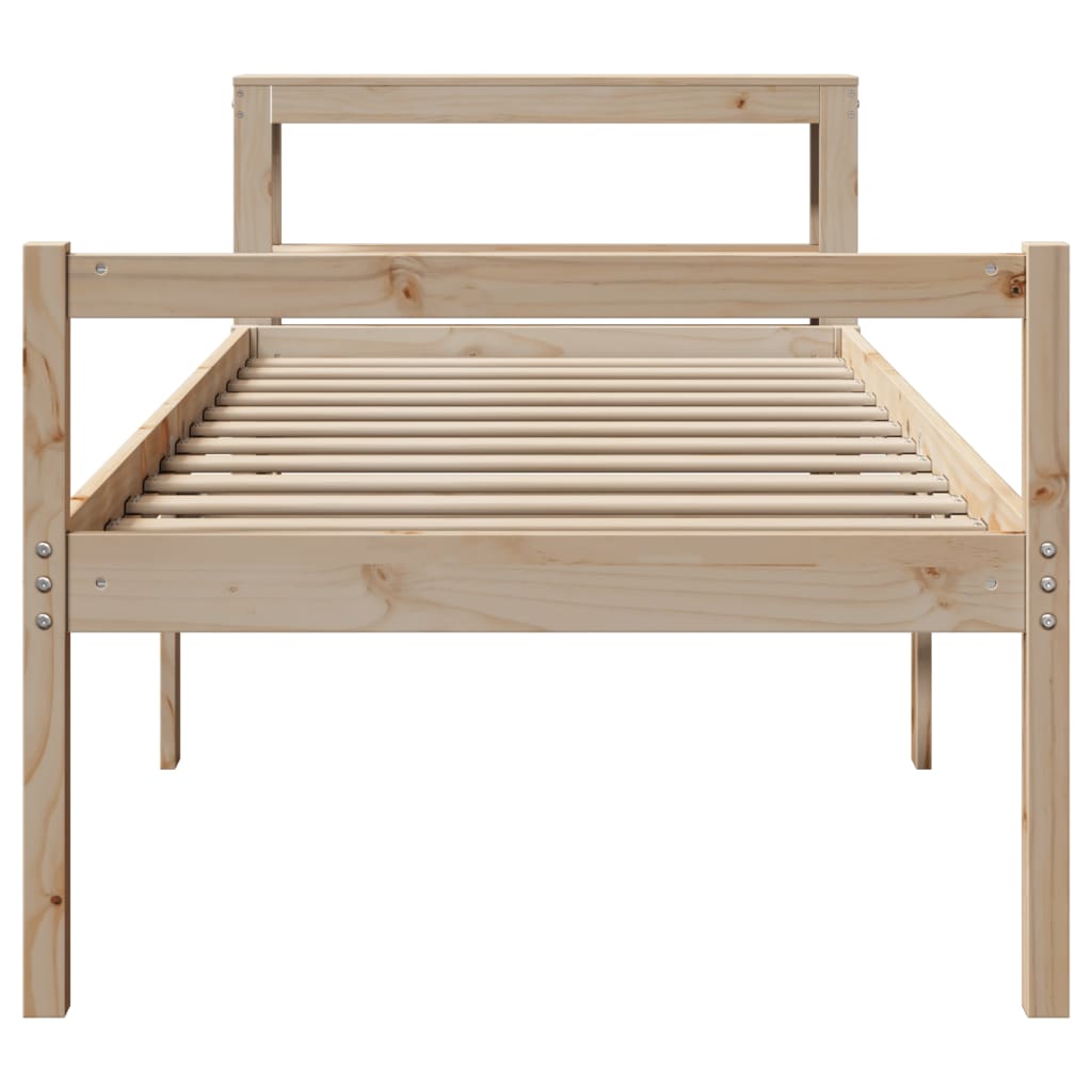 vidaXL Senior Bed with Headboard without Mattress 75x190 cm Small Single