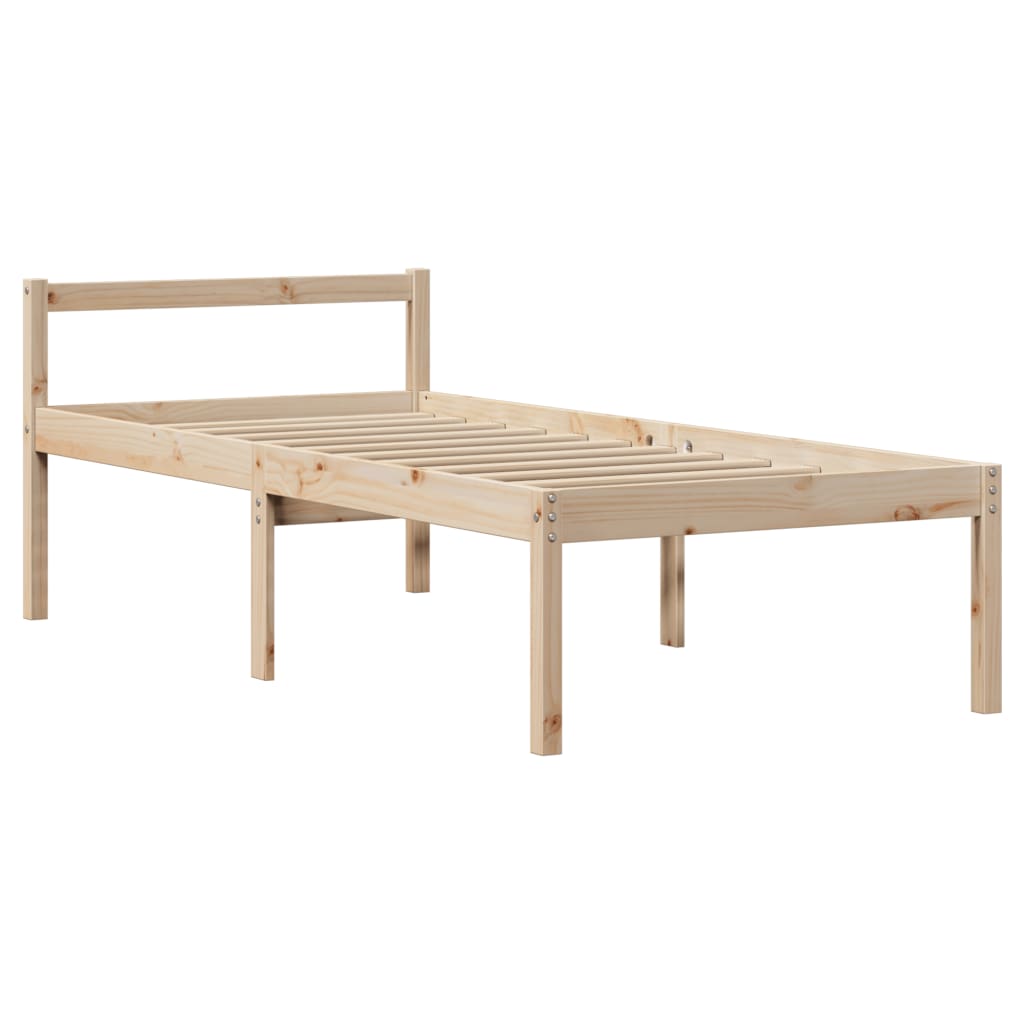 vidaXL Senior Bed with Headboard without Mattress 75x190 cm Small Single