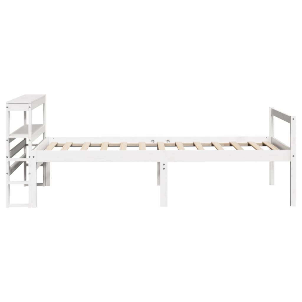 vidaXL Senior Bed with Headboard without Mattress White 75x190 cm Small Single