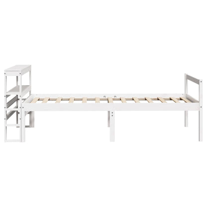 vidaXL Senior Bed with Headboard without Mattress White 75x190 cm Small Single