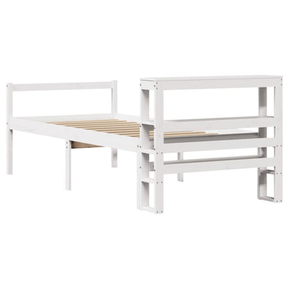 vidaXL Senior Bed with Headboard without Mattress White 75x190 cm Small Single