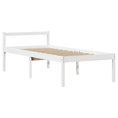 vidaXL Senior Bed with Headboard without Mattress White 90x190 cm