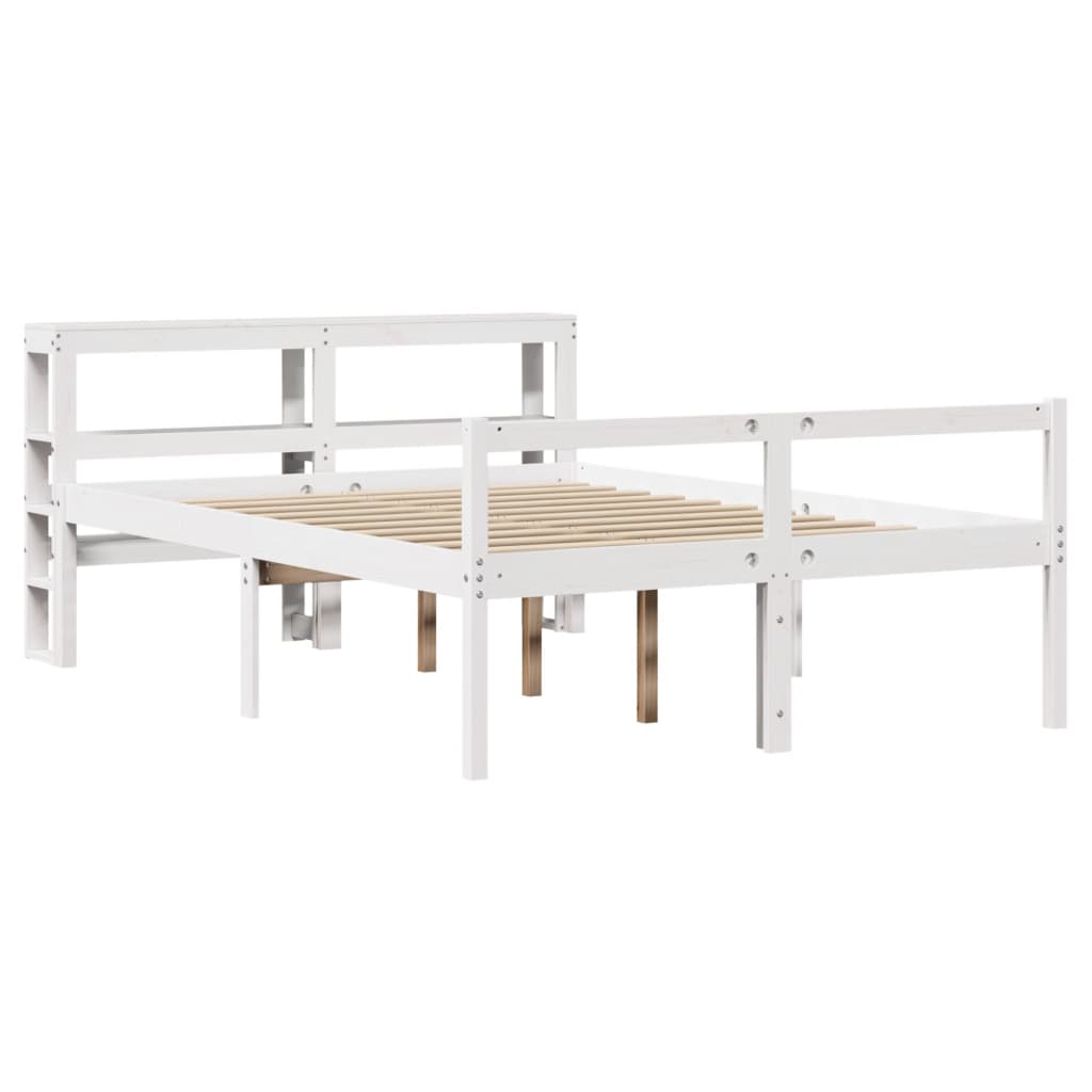 vidaXL Senior Bed with Headboard without Mattress White 120x190 cm