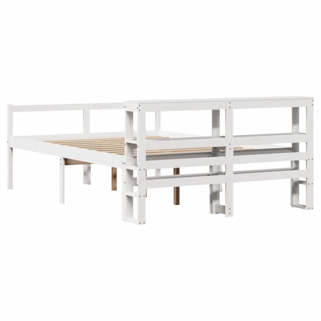 vidaXL Senior Bed with Headboard without Mattress White 120x190 cm