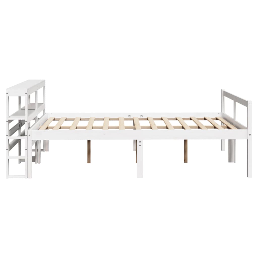 vidaXL Senior Bed with Headboard without Mattress White 140x200 cm
