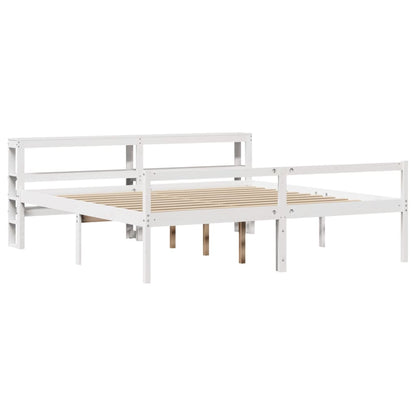 vidaXL Senior Bed with Headboard without Mattress White 180x200 cm