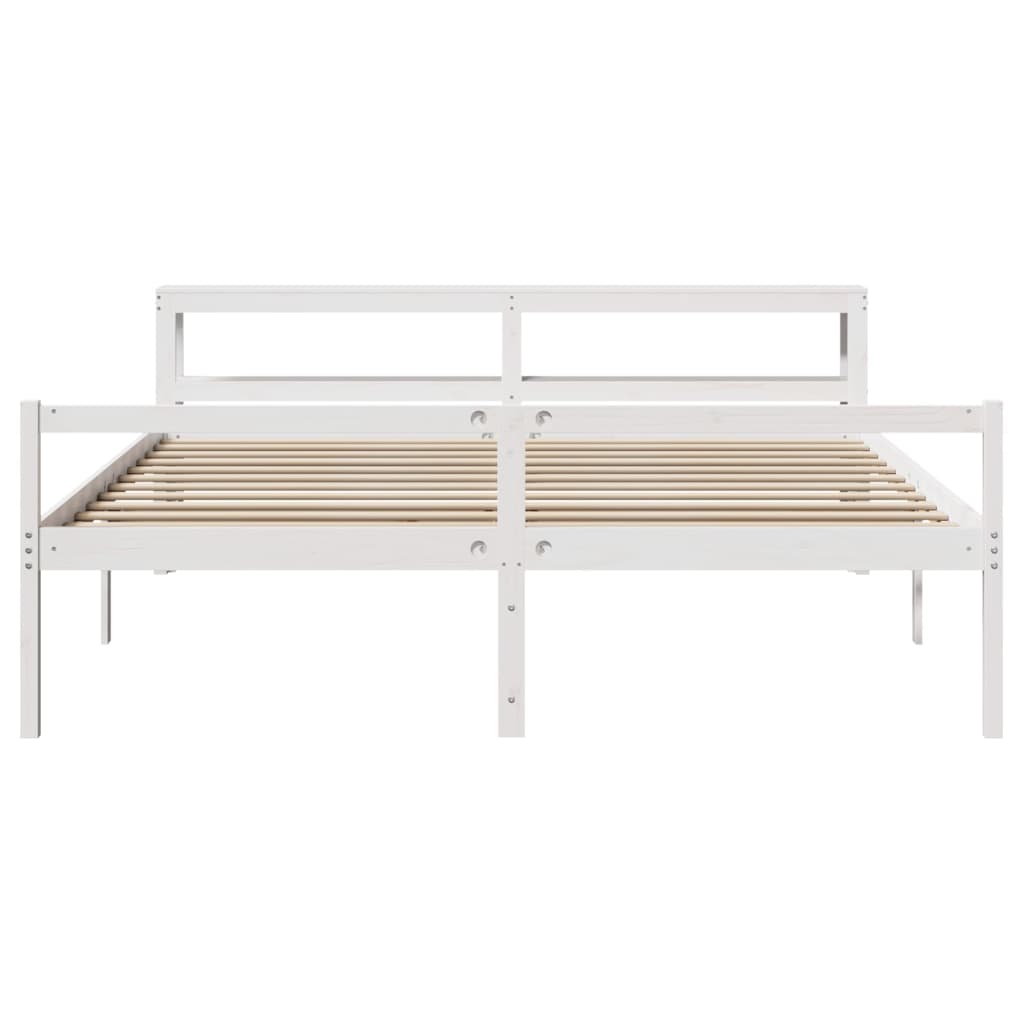vidaXL Senior Bed with Headboard without Mattress White 180x200 cm