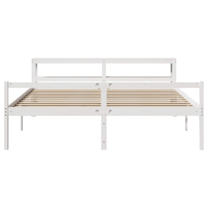 vidaXL Senior Bed with Headboard without Mattress White 180x200 cm