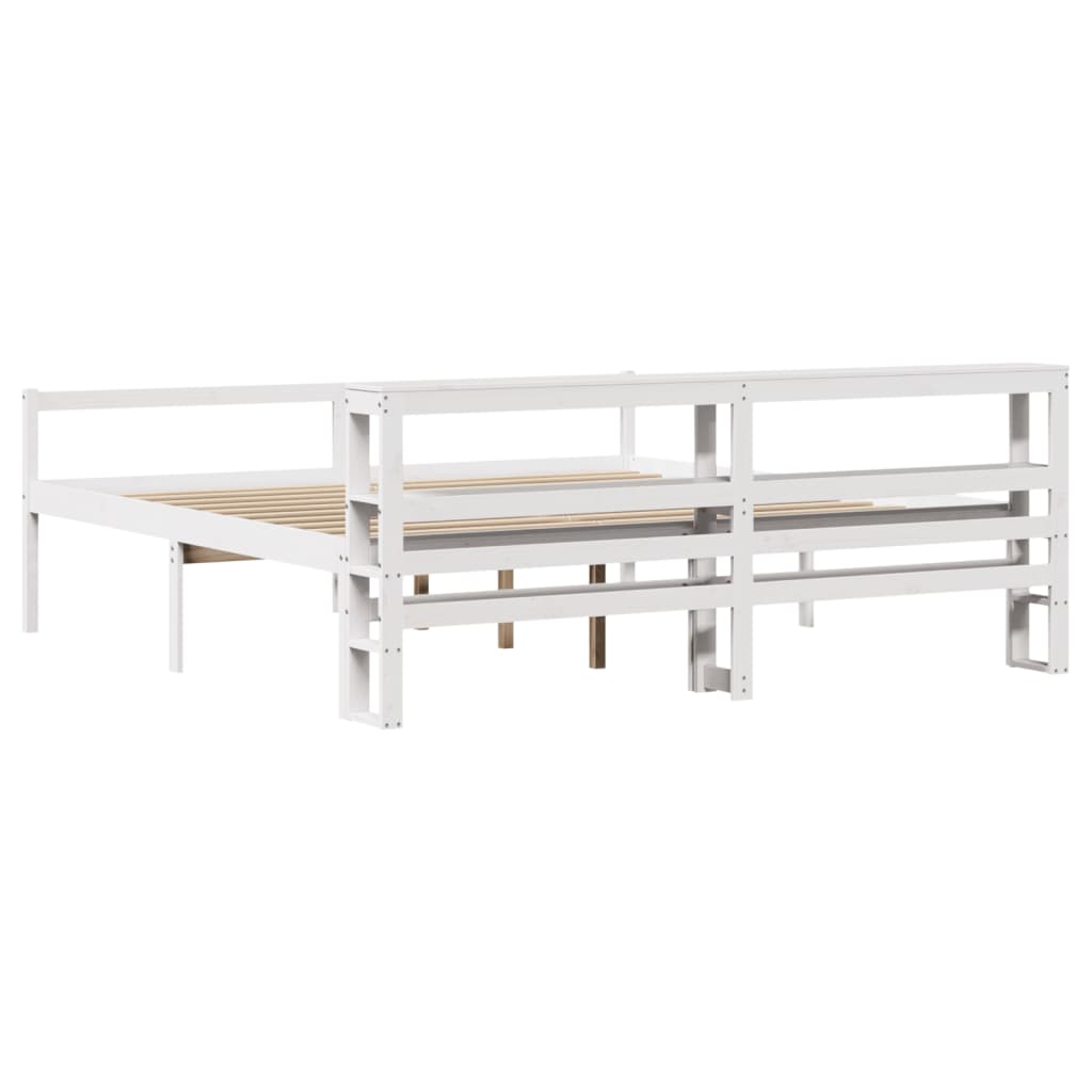 vidaXL Senior Bed with Headboard without Mattress White 180x200 cm