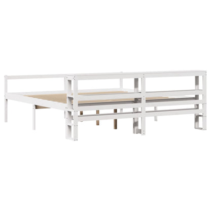 vidaXL Senior Bed with Headboard without Mattress White 180x200 cm
