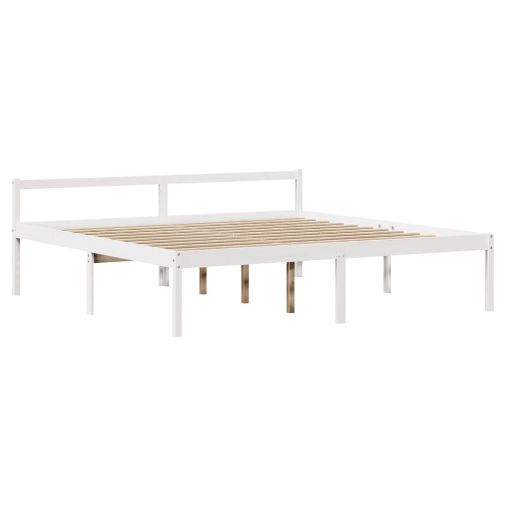 vidaXL Senior Bed with Headboard without Mattress White 180x200 cm