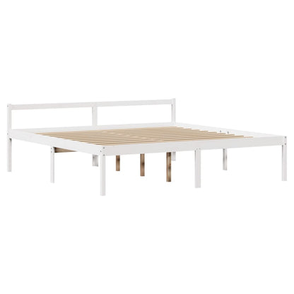 vidaXL Senior Bed with Headboard without Mattress White 180x200 cm