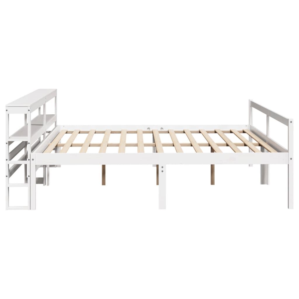 vidaXL Senior Bed with Headboard without Mattress White 200x200 cm