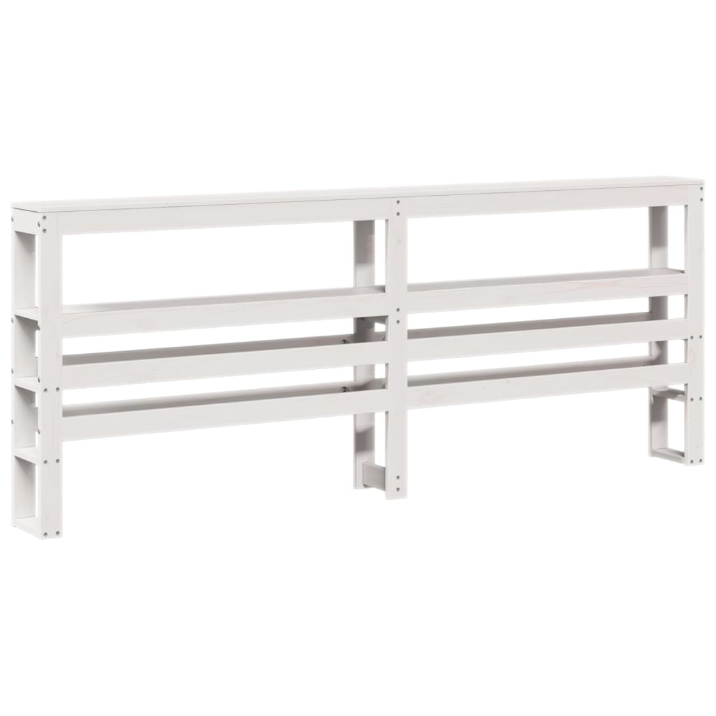 vidaXL Senior Bed with Headboard without Mattress White 200x200 cm