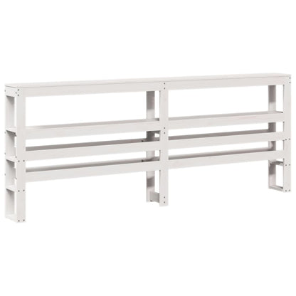 vidaXL Senior Bed with Headboard without Mattress White 200x200 cm