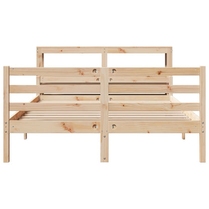 vidaXL Bed Frame with Headboard without Mattress 140x200 cm