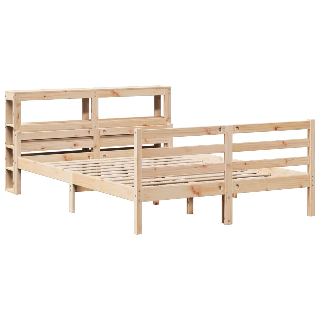 vidaXL Bed Frame with Headboard without Mattress 150x200 cm King Size