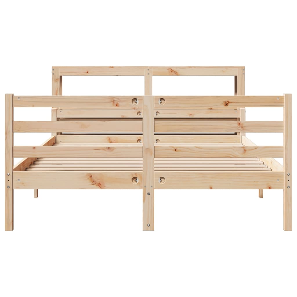 vidaXL Bed Frame with Headboard without Mattress 150x200 cm King Size
