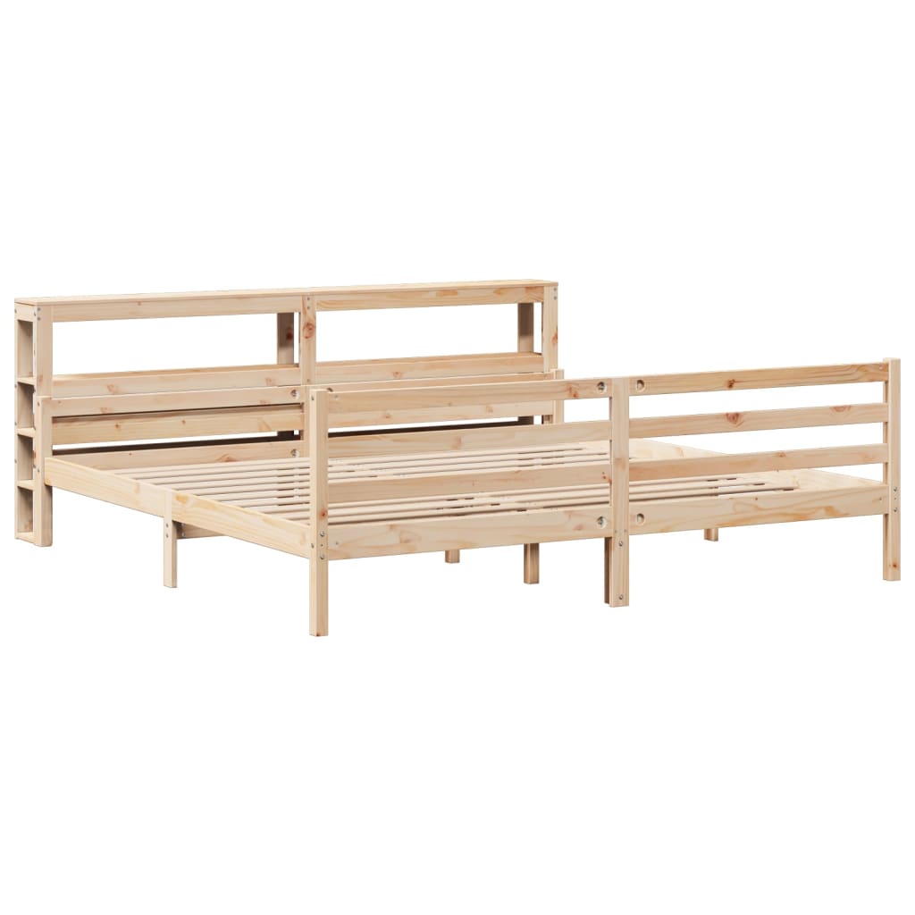 vidaXL Bed Frame with Headboard without Mattress 200x200 cm