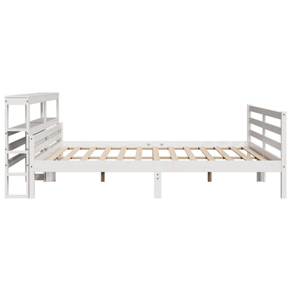 vidaXL Bed Frame with Headboard without Mattress White 200x200 cm