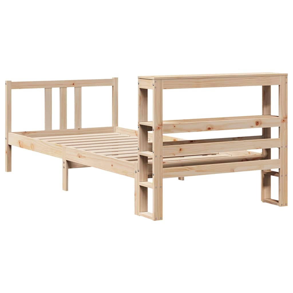 vidaXL Bed Frame with Headboard without Mattress 75x190 cm Small Single
