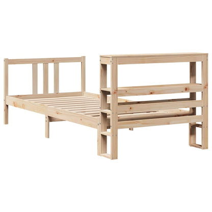 vidaXL Bed Frame with Headboard without Mattress 75x190 cm Small Single