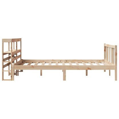 vidaXL Bed Frame with Headboard without Mattress 120x200 cm