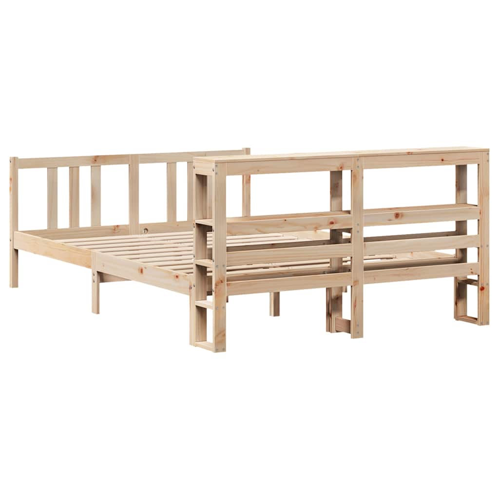vidaXL Bed Frame with Headboard without Mattress 120x200 cm