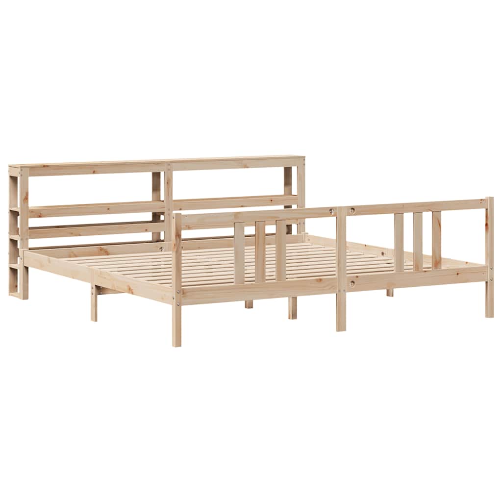 vidaXL Bed Frame with Headboard without Mattress 200x200 cm