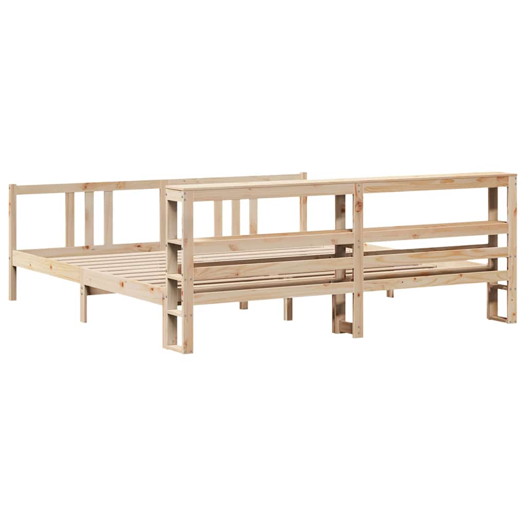 vidaXL Bed Frame with Headboard without Mattress 200x200 cm
