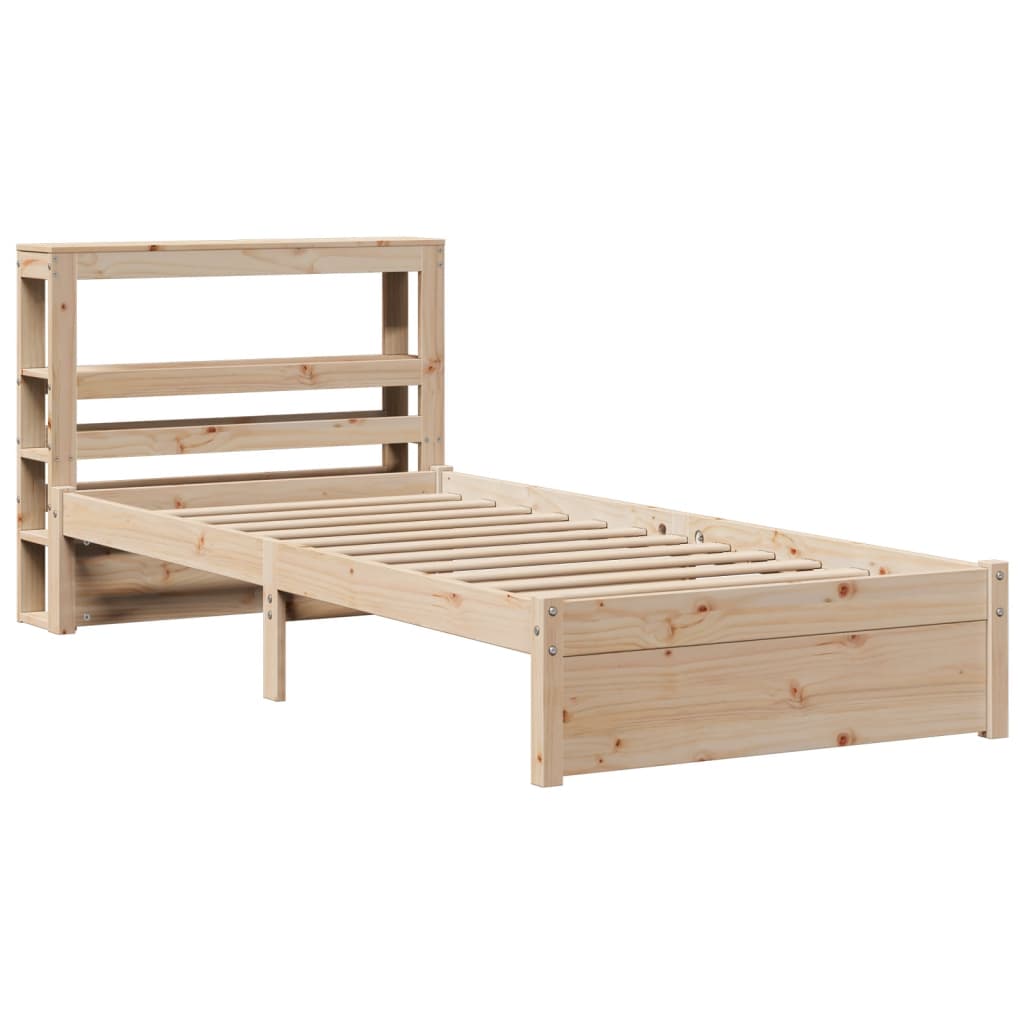 vidaXL Bed Frame with Headboard without Mattress 75x190 cm Small Single