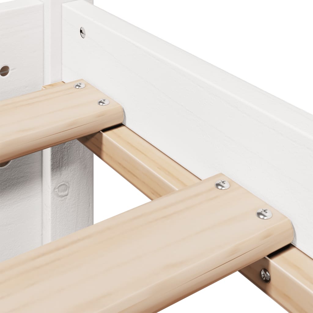 vidaXL Bed Frame with Headboard without Mattress White 75x190 cm