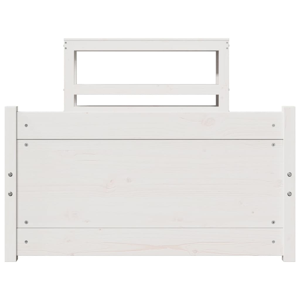 vidaXL Bed Frame with Headboard without Mattress White 90x190 cm Single
